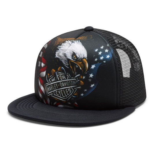 Harley-Davidson® Men's Stars & Stripes Eagle Trucker Cap