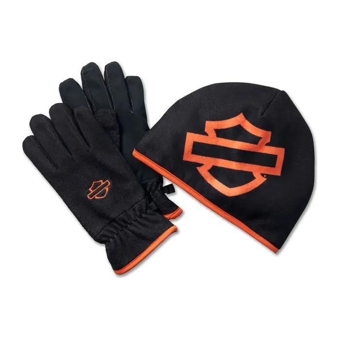 Harley-Davidson® Men's Fleece Beanie and Glove Gift Set