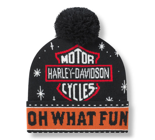 Harley-Davidson® Oh What Fun It Is To Ride Pom Beanie