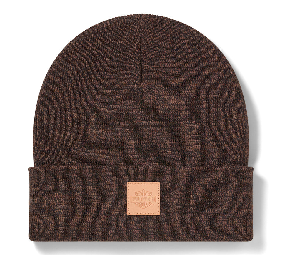 Harley-Davidson®  Men's Forever Harley Leather Patch Beanie- 2 Colour Options