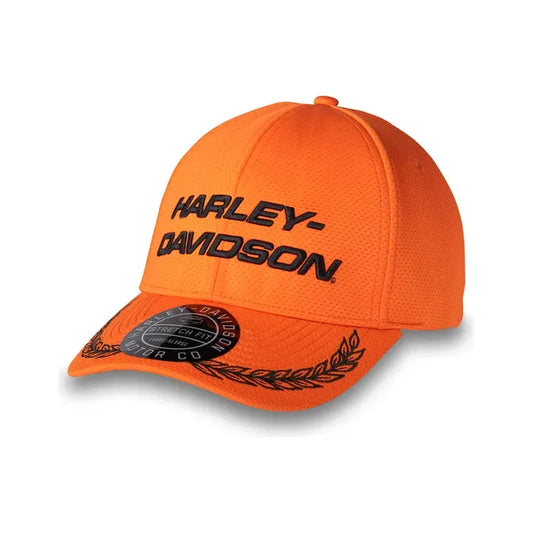 Harley-Davidson® Start Your Engines Stretch-Fit Baseball Cap - Harley Orange