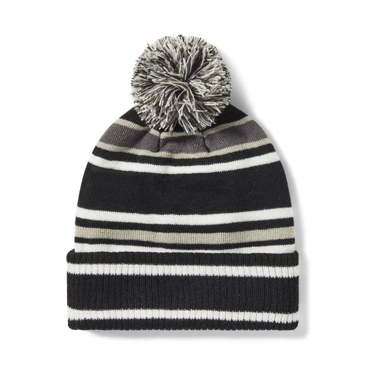 Harley-Davidson® Stripe Pom Beanie - Harley Black & Cloud Dancer