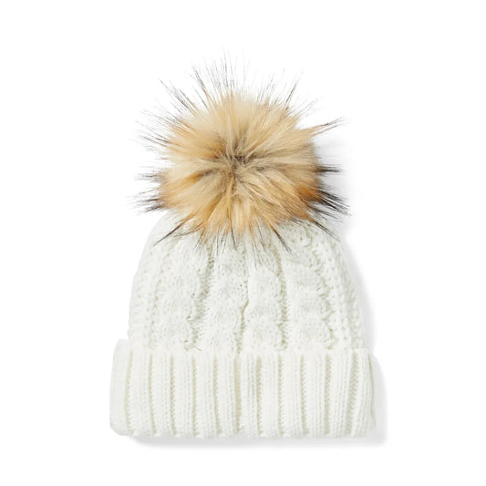 Harley-Davidson® Women's Leather Patch Pom Beanie