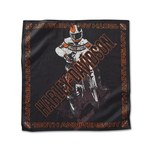 Harley-Davidson® 120th Anniversary Racing Knit Bandana Black