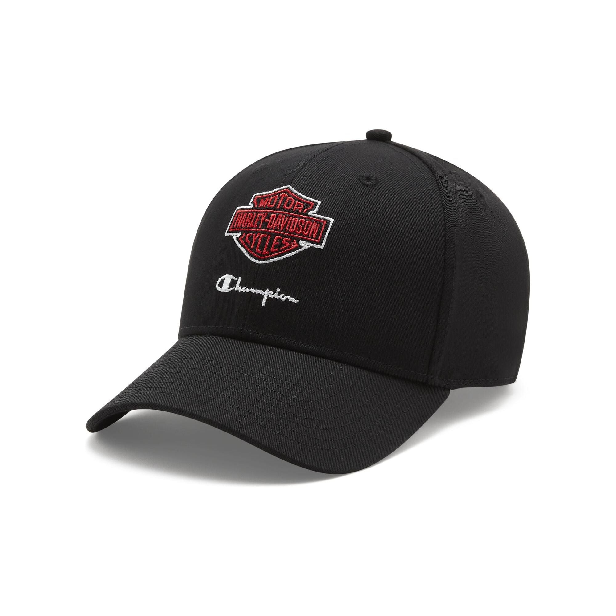 Champion x Harley-Davidson Adjustable Baseball Cap - Black & Red Champ ...