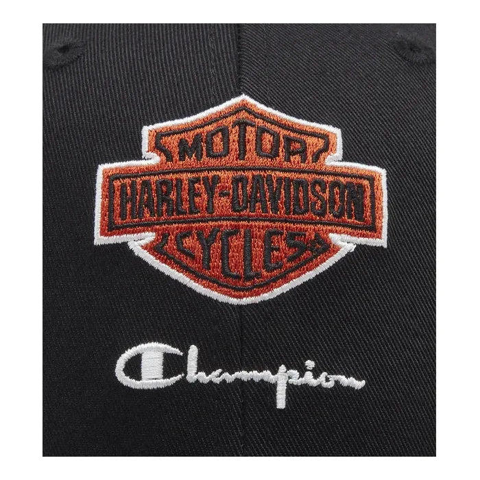 Champion x Harley-Davidson Adjustable Baseball Cap - Black & Orange Champion