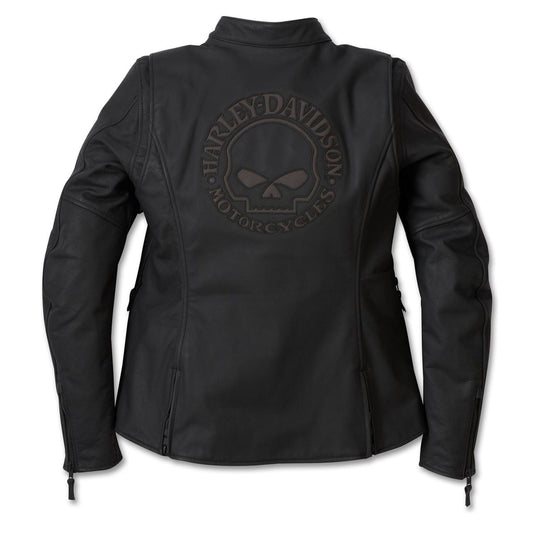 Harley-Davidson® Women's Leather Jacket Moxie Willie G Laced - Black