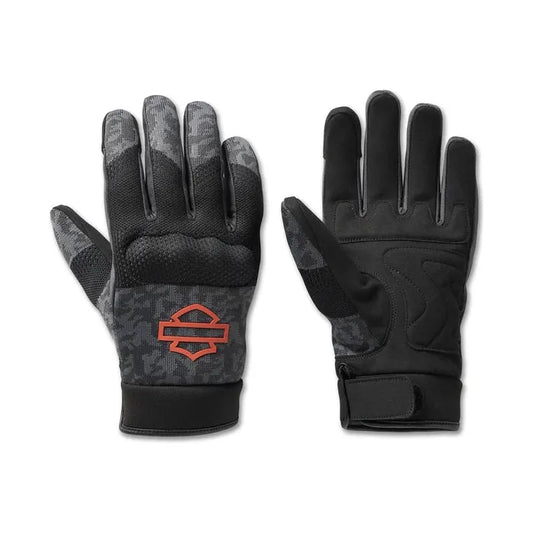 Harley-Davidson® Men's Dyna Knit Mesh Gloves - Camo - Blackened Pearl