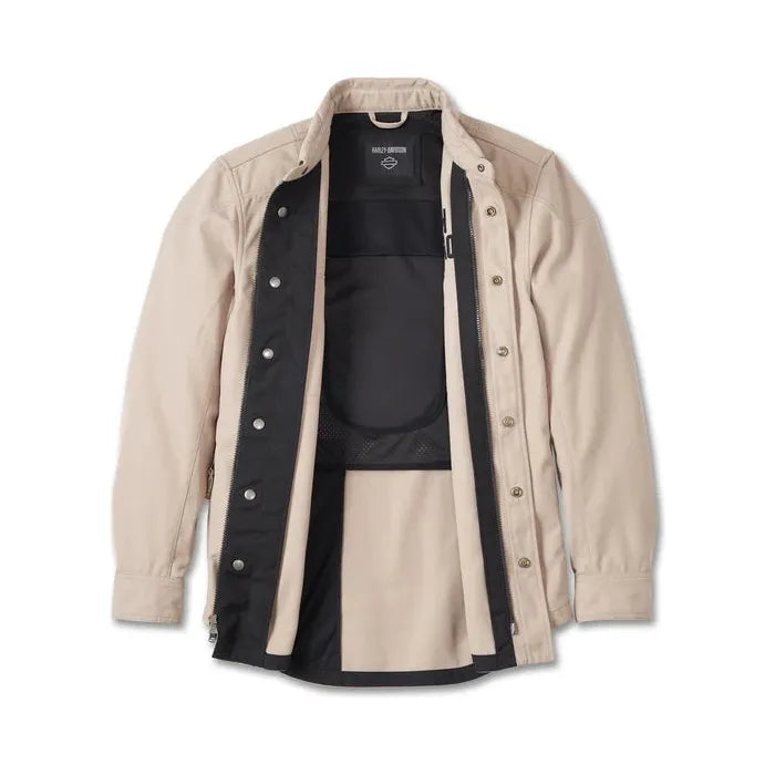 Men's reinforced slim sales fit riding shirt jacket