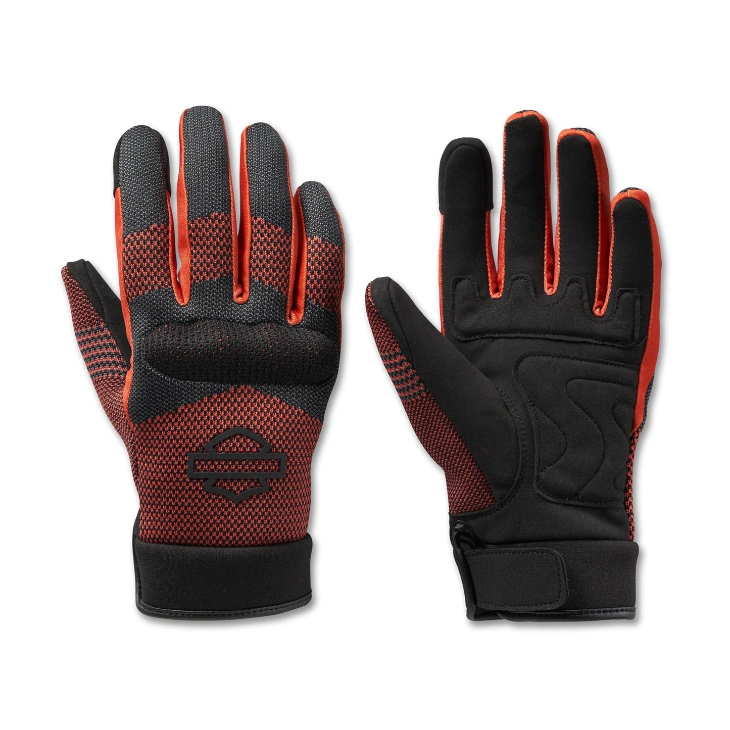 Harley-Davidson® Women's Dyna Knit Mesh Gloves - Black & Vintage Orange