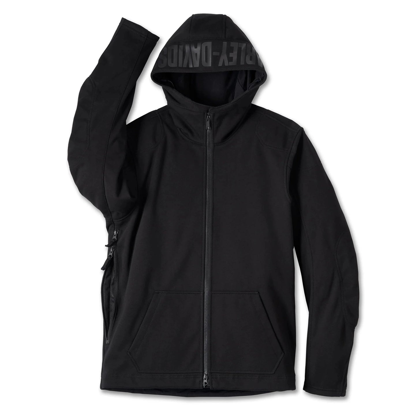 Harley-Davidson® Men's Deflector 2.0 Willie G Skull Hooded Riding Fleece - Black Beauty