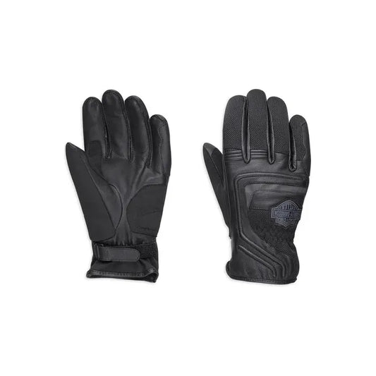 Harley-Davidson® Men's Bar & Shield Logo Leather & Mesh Gloves