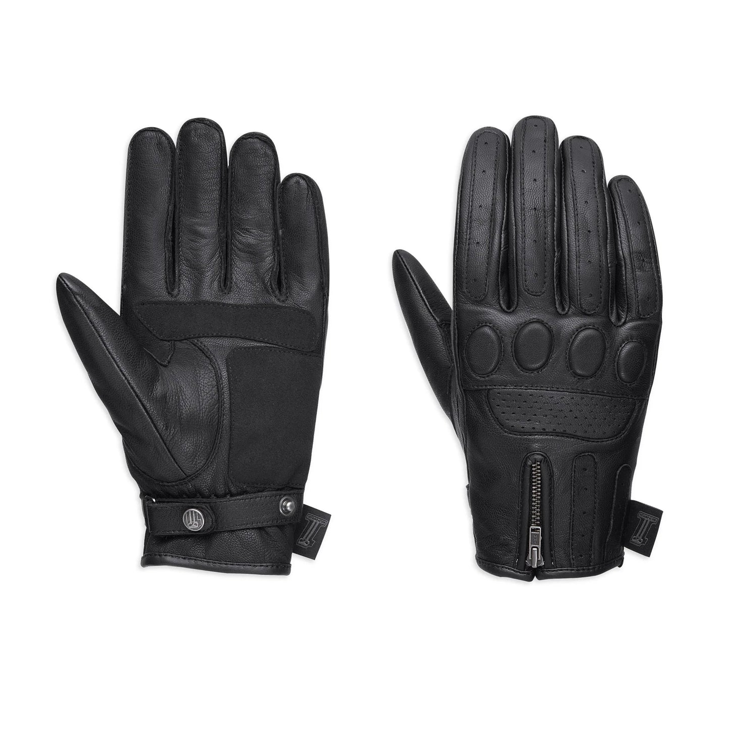 Harley-Davidson® #1 Skull Men's Leather Motorcycle Gloves
