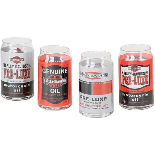 Harley-Davidson® Core Oil Can Glass Set,