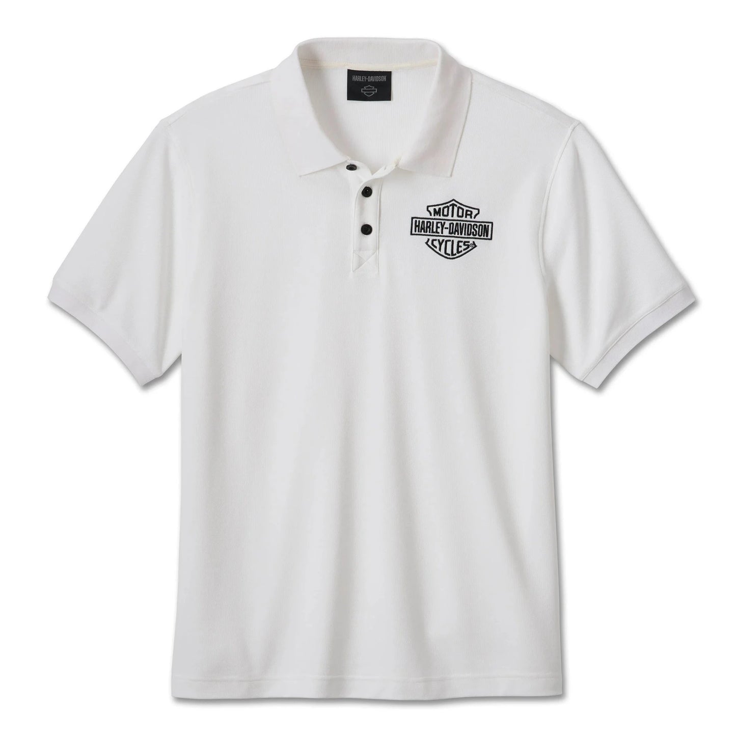 Harley-Davidson® Men's Bar & Shield Polo Shirt - Bright White