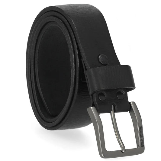 Harley-Davidson® Men's Oversized Embossed Matte Gunmetal Finish Belt