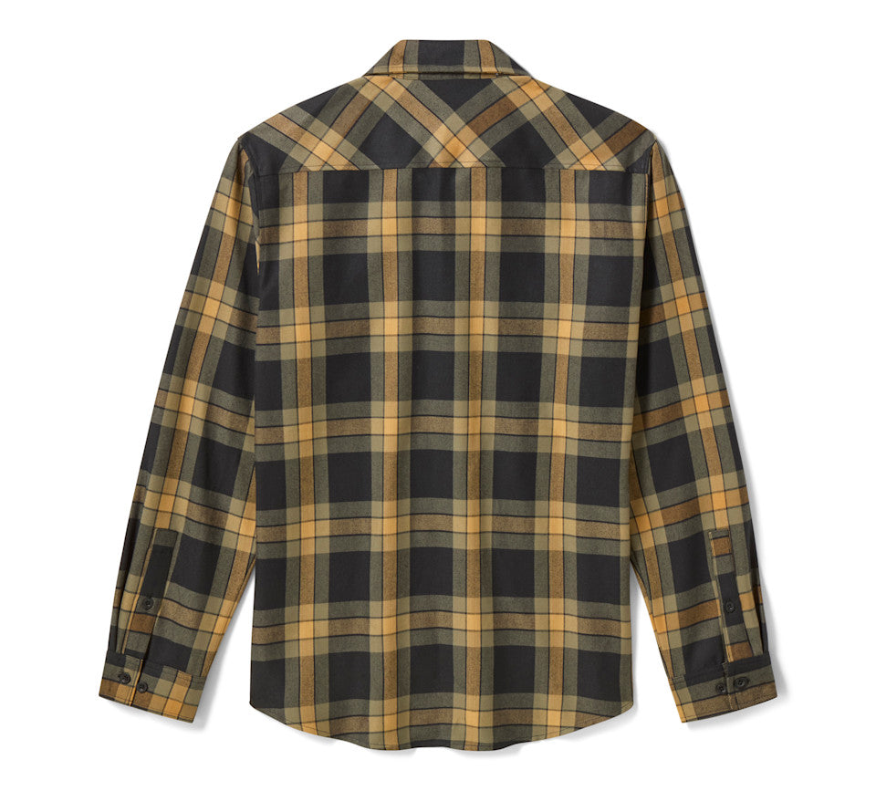 Men's H-D Standard Long Sleeve Plaid Shirt - Chicory & Harley Black