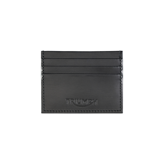 Triumph Black Leather Card Holder
