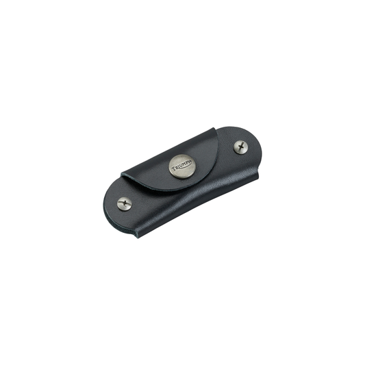 Triumph Black Leather Key Holder - Premium Key Organizer
