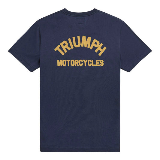 Triumph Ditchling Back Logo Pocket T-Shirt - Navy
