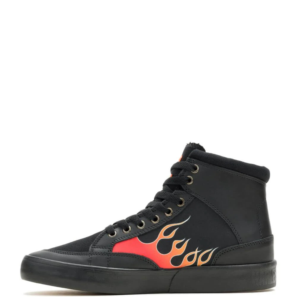 Harley-Davidson® Men's NAT Flames Canvas Sneaker Boots – Black