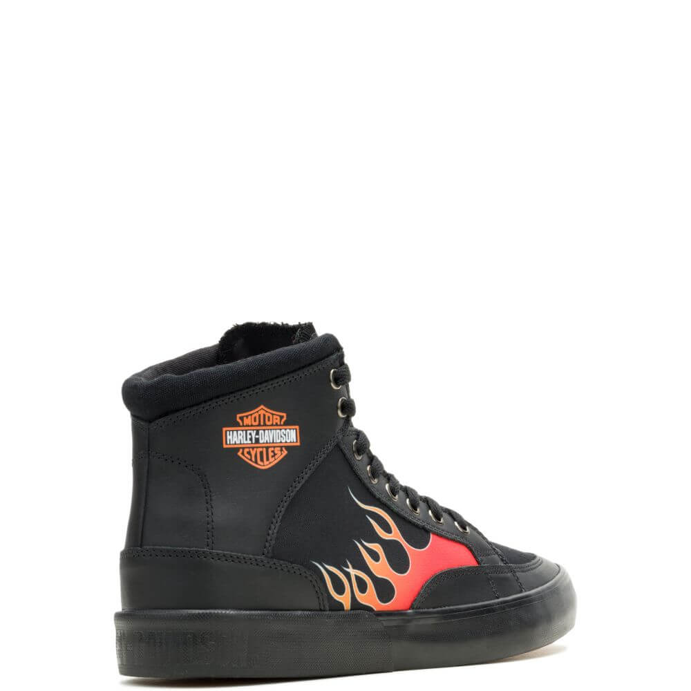 Harley-Davidson® Men's NAT Flames Canvas Sneaker Boots – Black