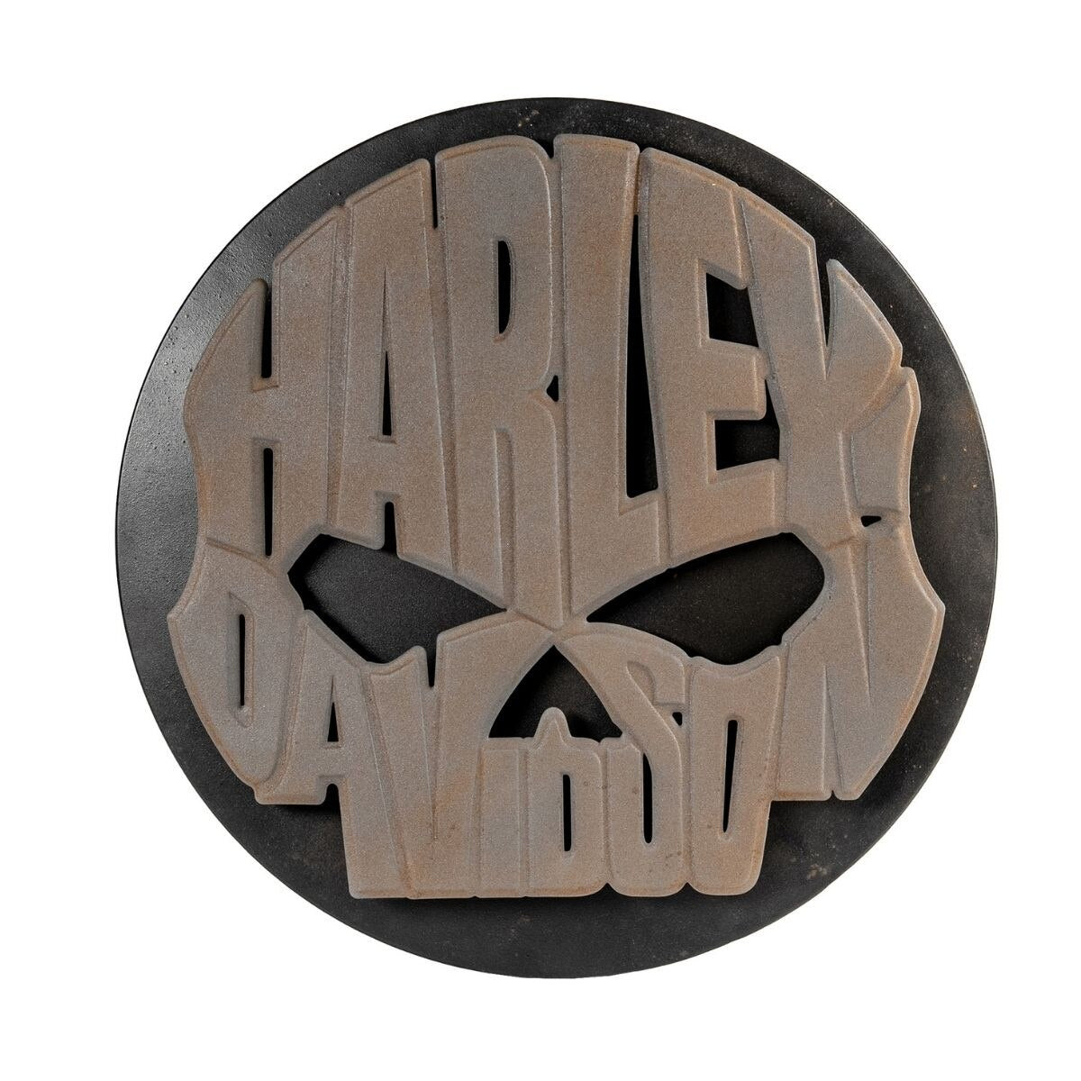 Harley-Davidson® Skull Round Metal Wall Art