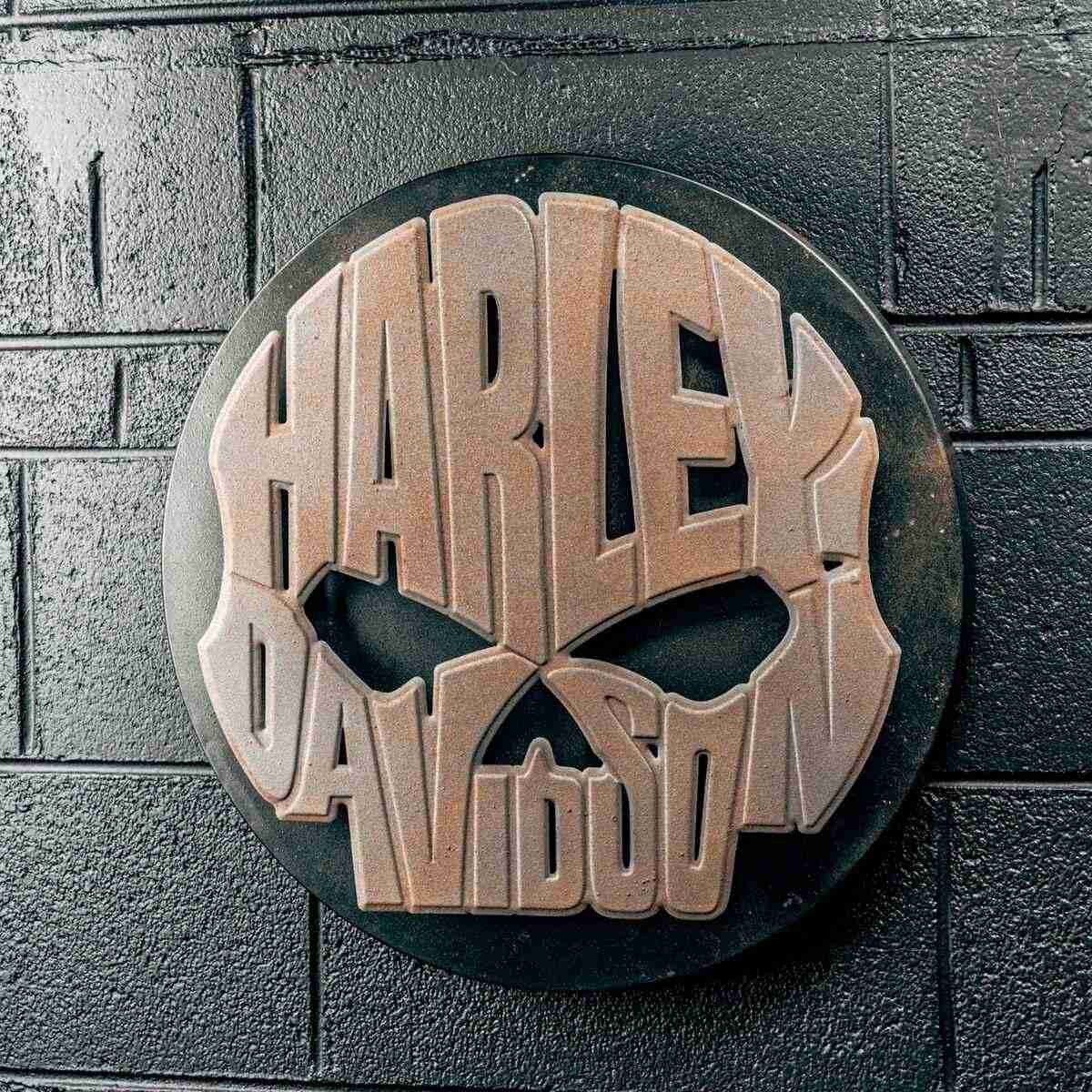 Harley-Davidson® Skull Round Metal Wall Art