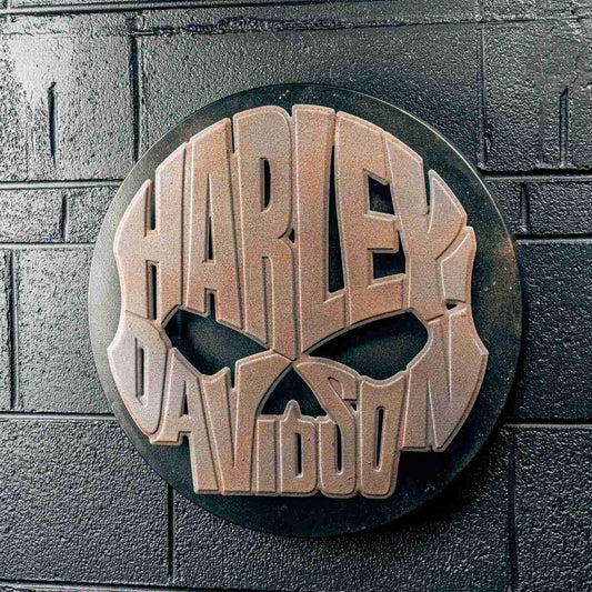 Harley-Davidson® Skull Round Metal Wall Art