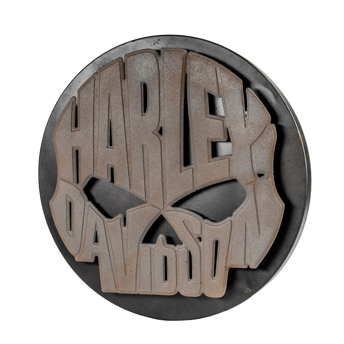 Harley-Davidson® Skull Round Metal Wall Art