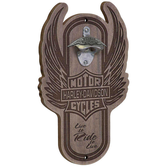 Harley-Davidson® Winged B&S Magnetic Bottle Opener