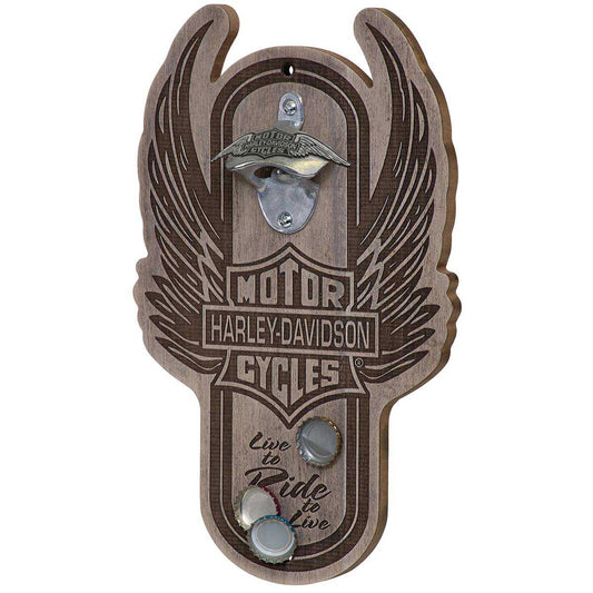 Harley-Davidson® Winged B&S Magnetic Bottle Opener