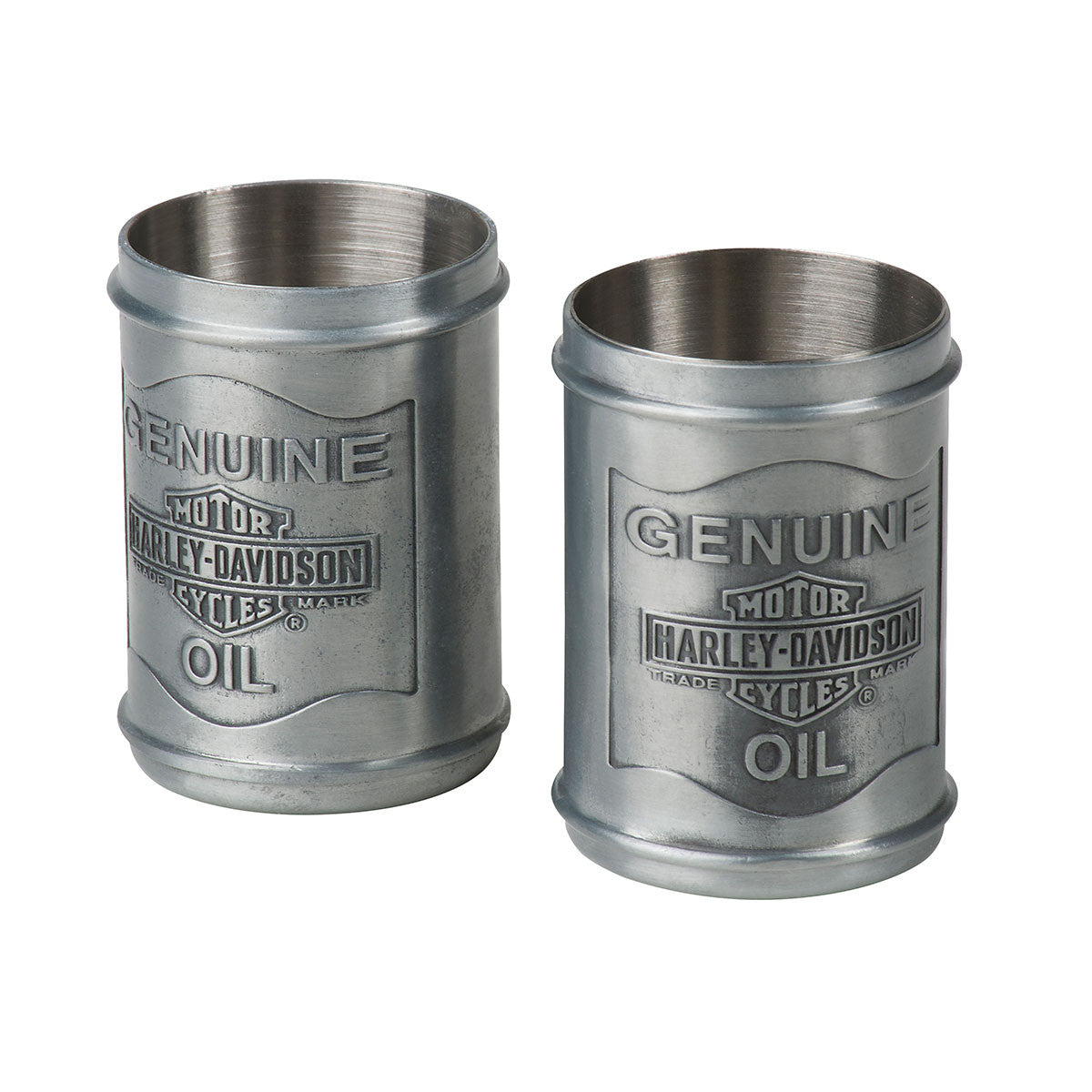 Harley-Davidson® Pewter Oil Can Shot Glass Set