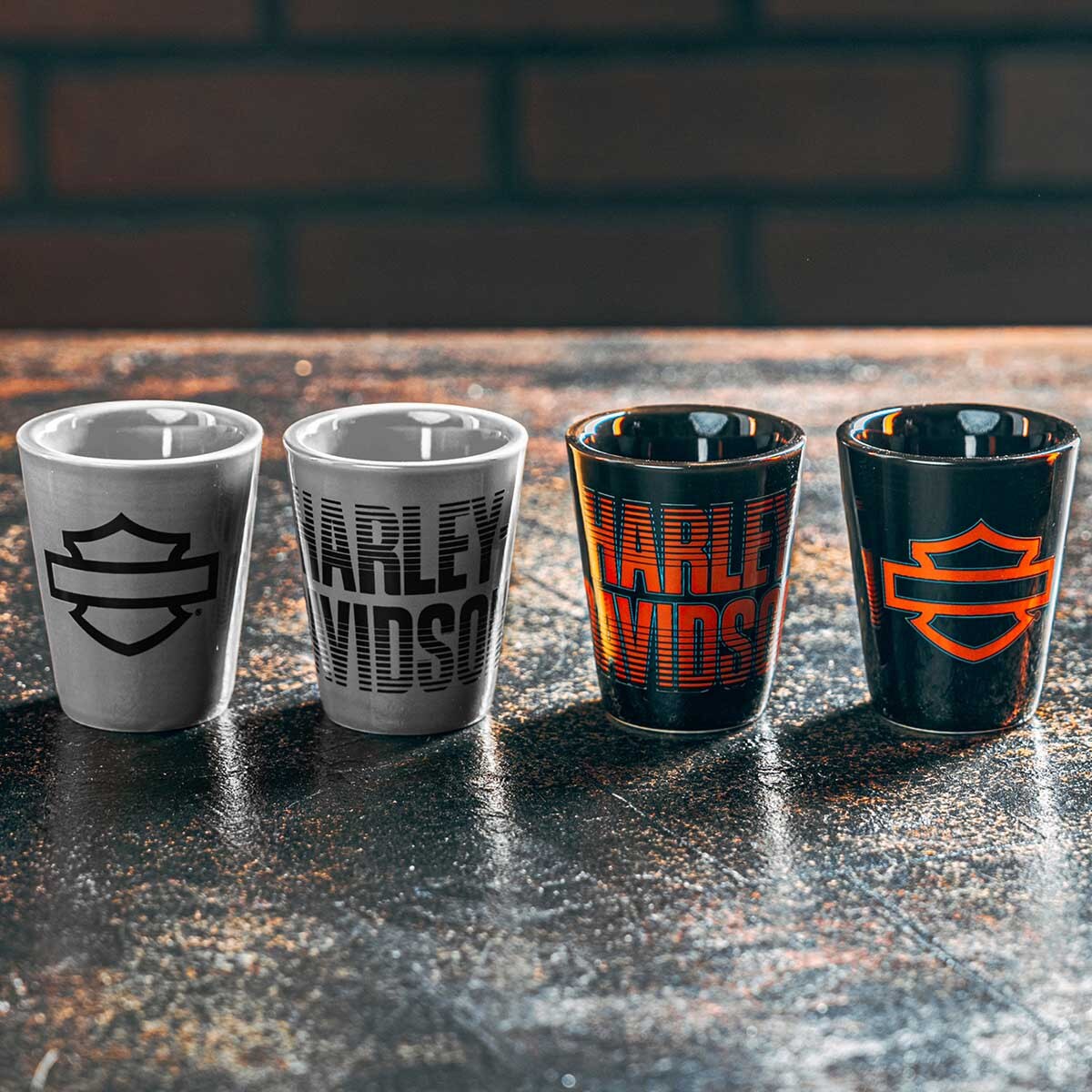 Harley-Davidson® Open B&S Fade Shot Glass Set
