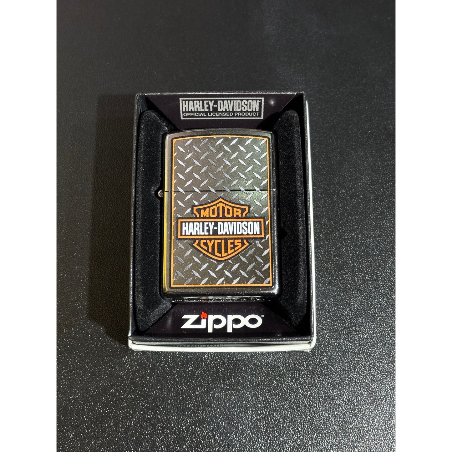 Harley-Davidson® B&S Chequer Plate Zippo Lighter