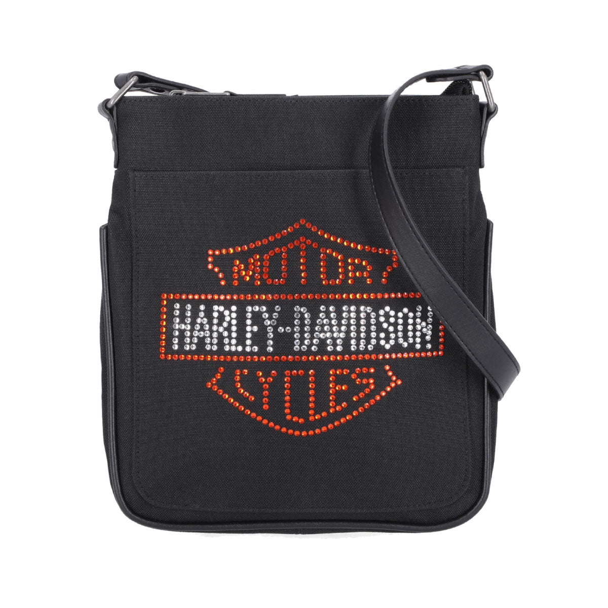Harley-Davidson® Bar & Shield Rhinestone Cross Body Bag - Black