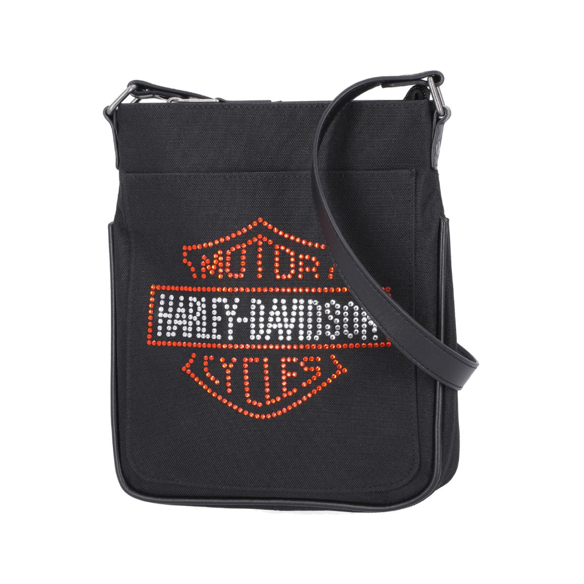Harley-Davidson® Bar & Shield Rhinestone Cross Body Bag - Black