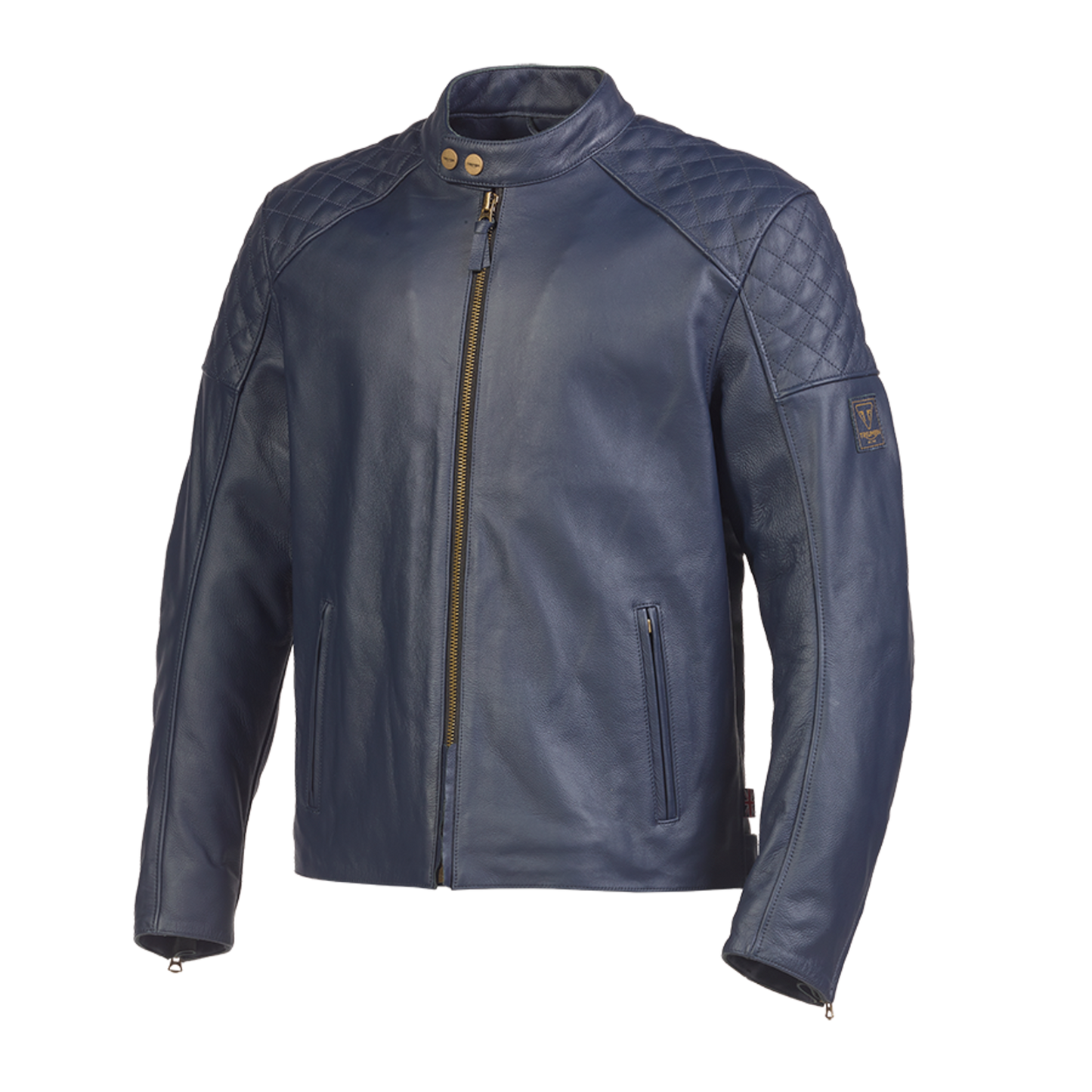 Triumph Braddan Leather Jacket - Blue