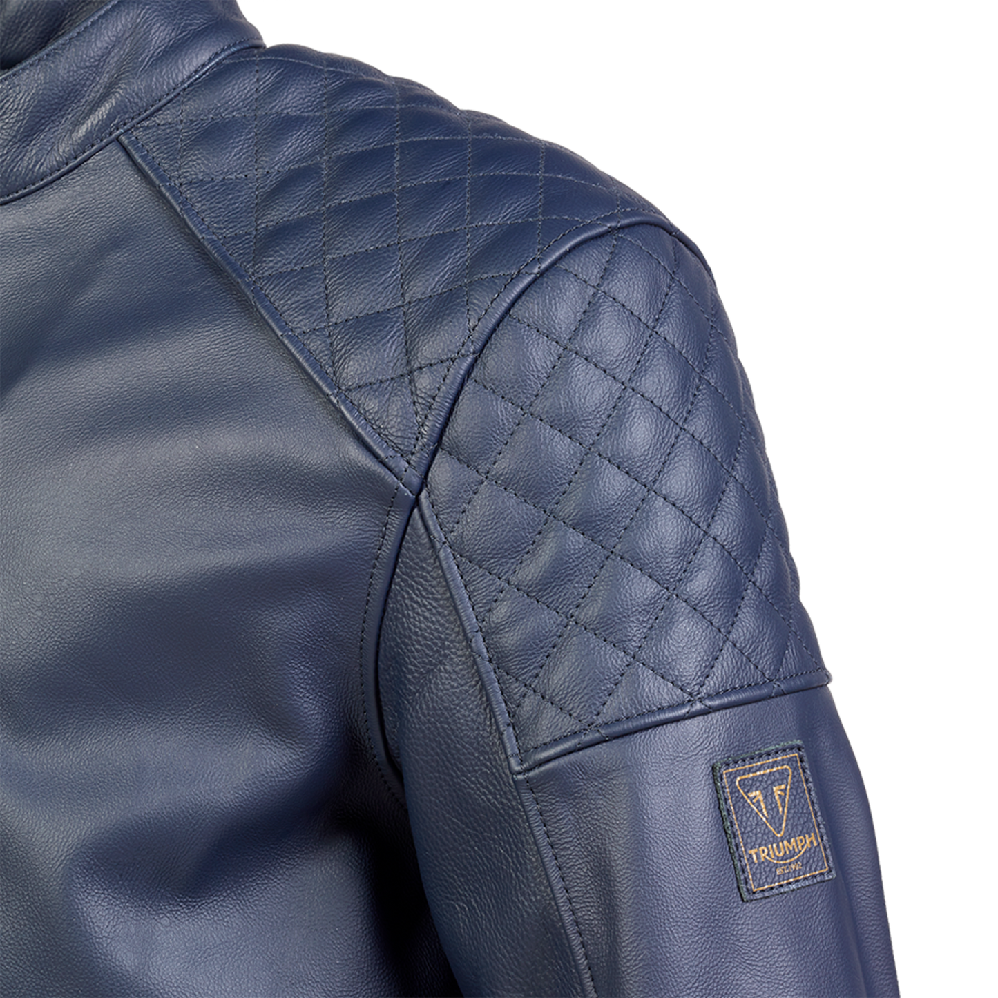 Triumph Braddan Leather Jacket - Blue