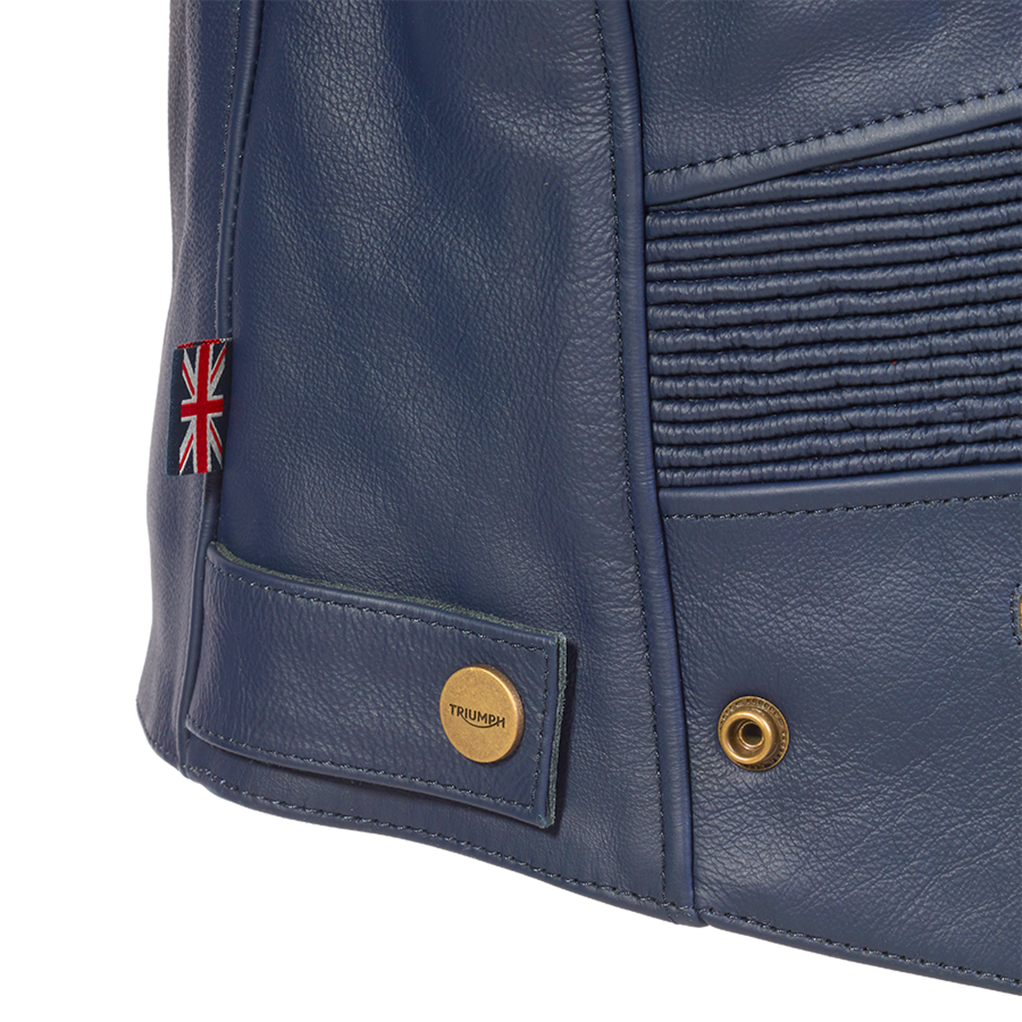 Triumph Braddan Leather Jacket - Blue