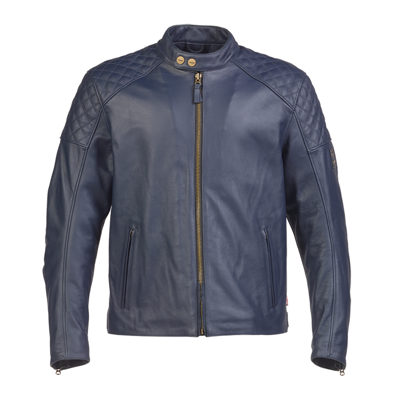 Triumph Braddan Leather Jacket - Blue