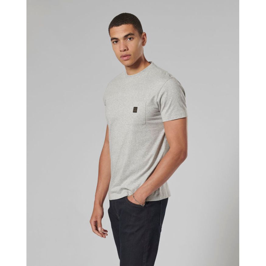 Triumph Ditchling Back Logo Pocket T-Shirt - Grey Marl