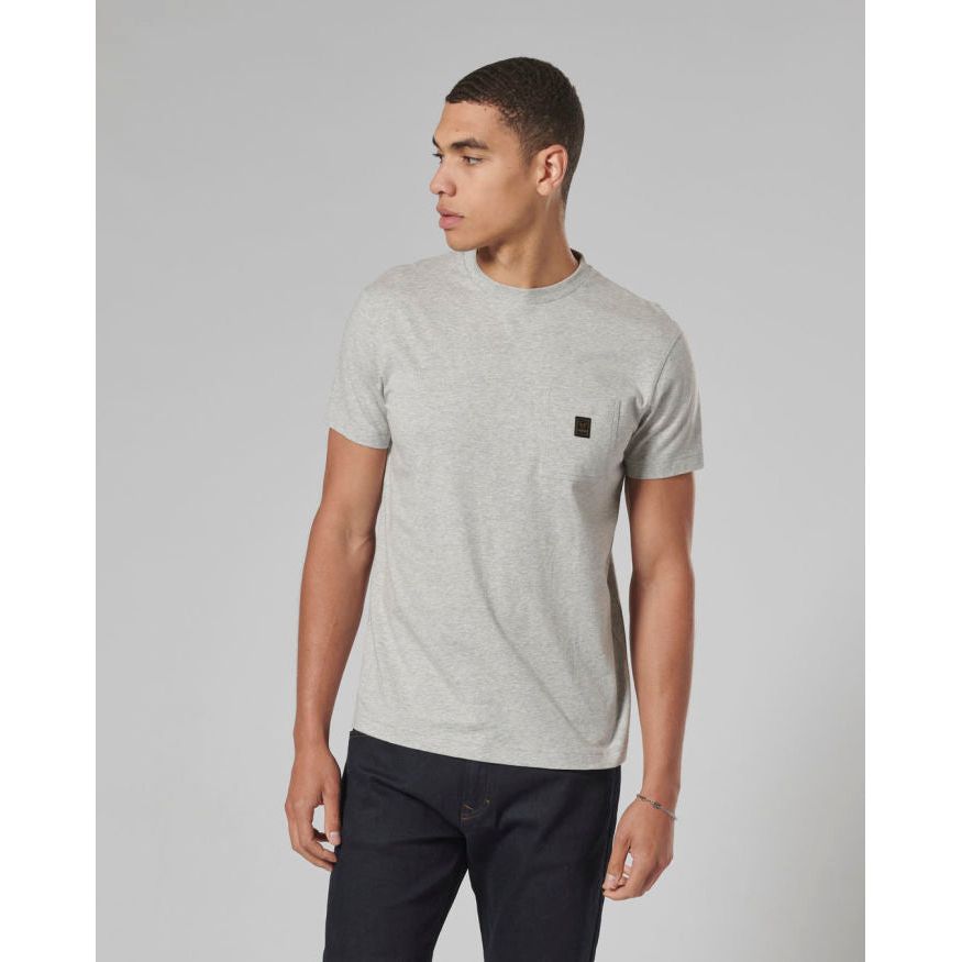 Triumph Ditchling Back Logo Pocket T-Shirt - Grey Marl