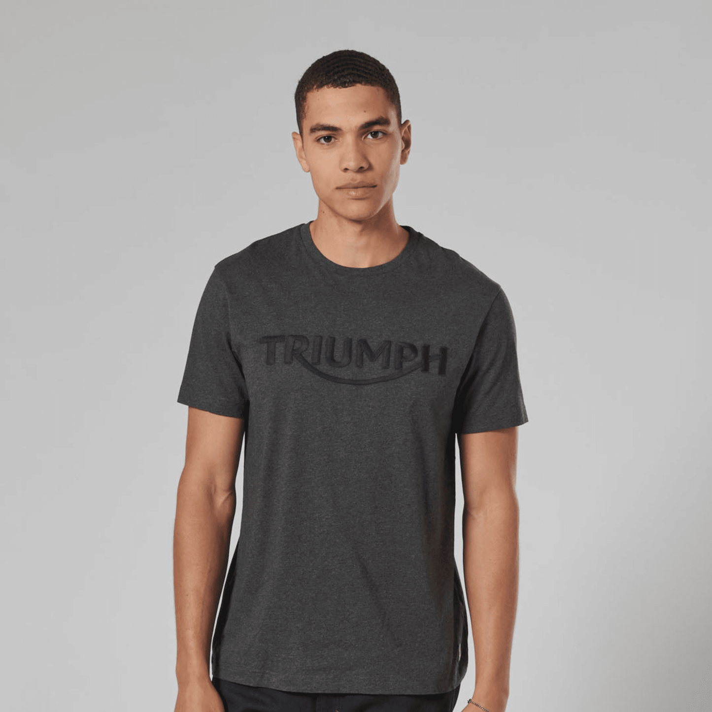 Triumph Bamburgh Embroidered Logo Tee - Black Marl