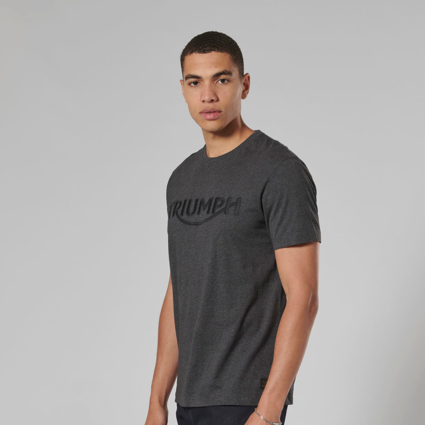 Triumph Bamburgh Embroidered Logo Tee - Black Marl