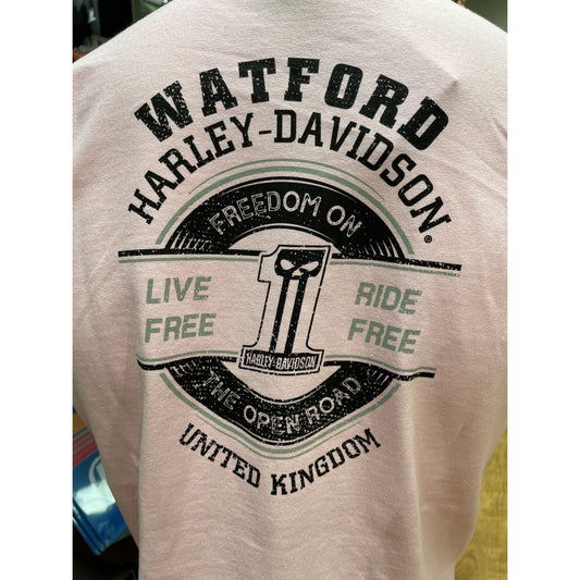 Harley-Davidson® HD PINK B&S  Women`s  Watford Dealer T-Shirt