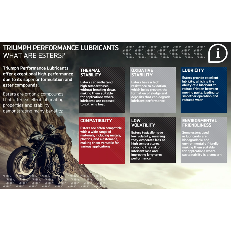 Triumph Ester Based Fully Synthetic Premium Engine Oil 10W-50 4 Litre