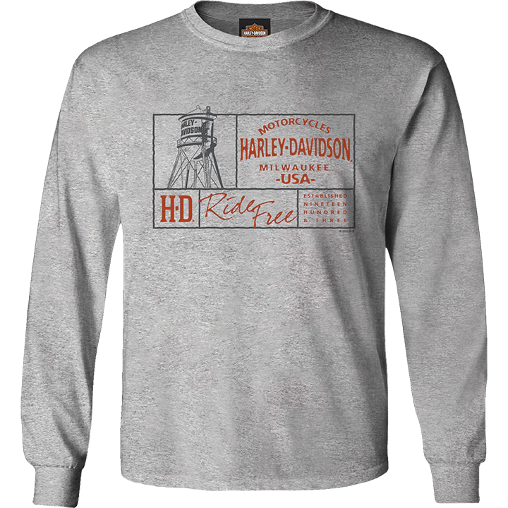 Harley-Davidson® Men's "Box Icon" Guildford H-D Dealer Long Sleeve T-Shirt