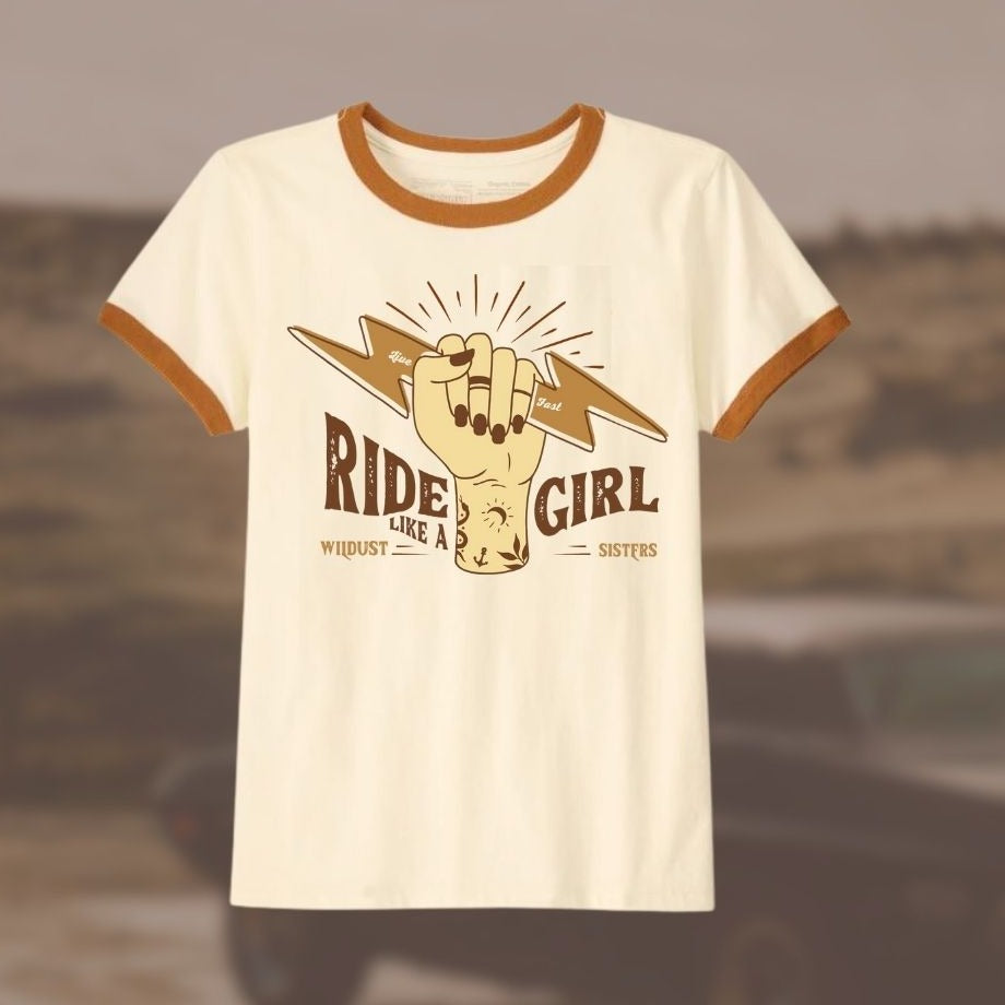 Wildust Sisters Retro T-Shirt - Ride Like A Girl