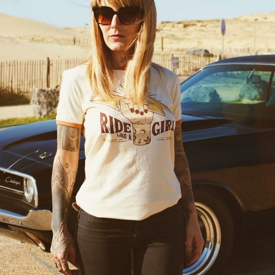 Wildust Sisters Retro T-Shirt - Ride Like A Girl